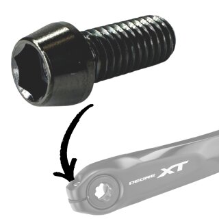 Titan M6 Innensechskant Hollowtech 2 Shimano Kurbelarm Klemm Schraube 18,5mm schwarz