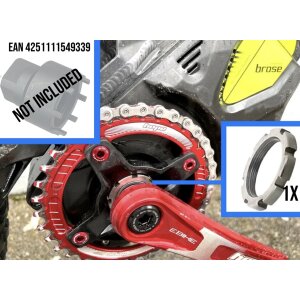 Brose Ebike Motor Kettenblatt Spider Lockring Kettenrad M31x1 Nutmutter Edelstahl