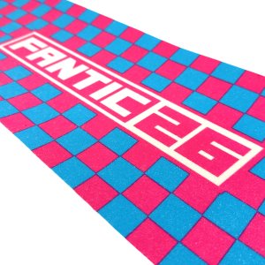 Fantic26 Stunt-Scooter Griptape 58,5cm x 15,5cm Checker Pink/Türkis