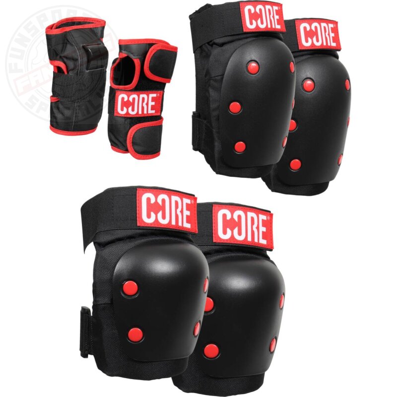 Core Triple Protektoren Set Schwarz L