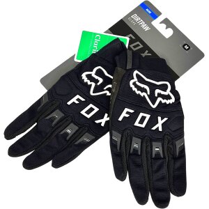 Fox Dirtpaw Glove Handschuhe schwarz / Logo weiß
