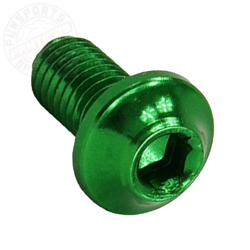 Alu M5x10 flanged Linsenkopfschraube Grün