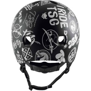 TSG Meta Helm Graphic Design Sticky Stunt-scooter Skate Helm schwarz