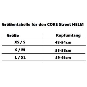 Core Street Stunt-Scooter Skate Dirt Helm Weiß/Logo Schwarz