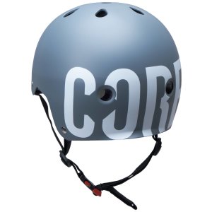 Core Street Stunt-Scooter Skate Dirt Helm Grau/Logo Weiß