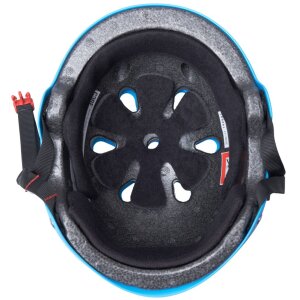 Core Street Stunt-Scooter Skate Dirt Helm Blau/Logo Weiß
