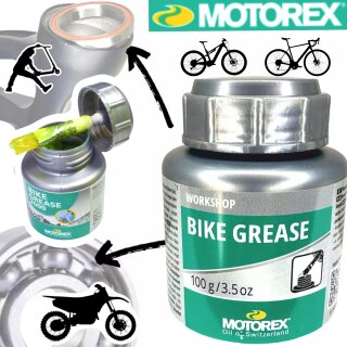 Motorex Bike Grease 2000 MTB Fahrrad Werkstatt Fett Dose + Pinsel 100g