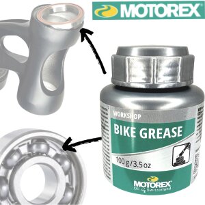 Motorex Bike Grease 2000 MTB Fahrrad Werkstatt Fett Dose + Pinsel 100g