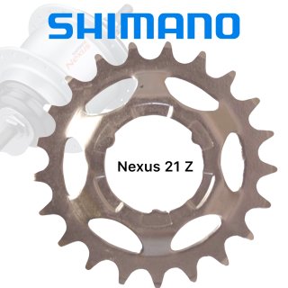 Shimano Ritzel für Nexus Getriebenaben SM-GEAR, 21, Silber