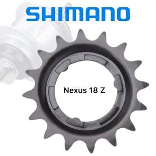 Shimano Ritzel für Nexus Getriebenaben SM-GEAR, 18, Schwarz