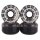 Luna Skates 4er-Set Ersatz-Rollen 62mm 80A Schwarz/Transparent