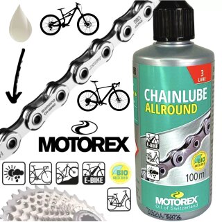 Motorex Fahrrad MTB Road Ebike Kettenöl Allround Allwetter100ml