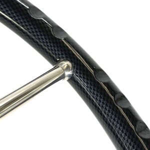 Savoretti Boot Steuerrad Edelstahl Lenkrad Carbon Look Sloep Tender Yacht 50cm