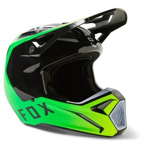 Fox V1 DPTH Motorrad MX Cross Helm Mips Schwarz/Grün...