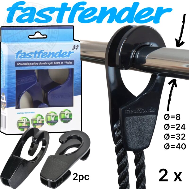 Fastfender Fender Schnellbefestigung 8 I 24 I 32 I 40mm Rohrreling (2Stk.)
