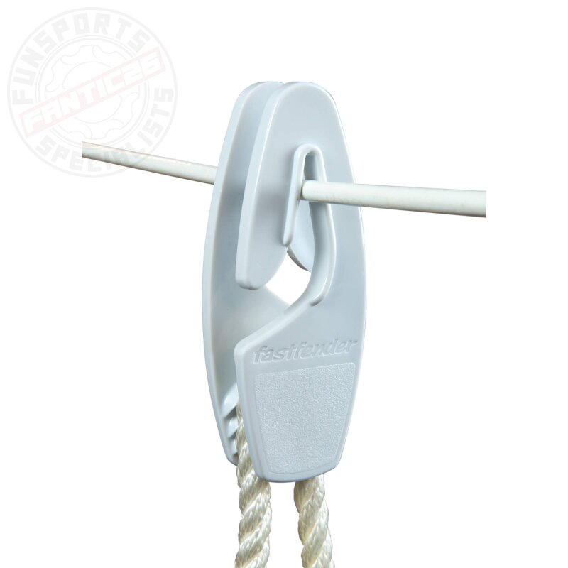 Fastfender Sail Fender Schnellbefestigung Relingsdraht bis 8mm (2Stk.) Weiß