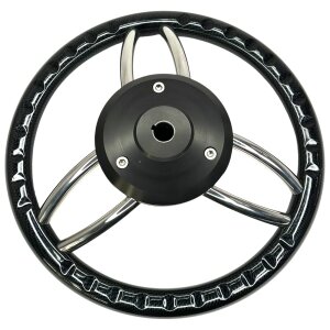 Savoretti Sport Motorboot Steuerrad Edelstahl Lenkrad Carbon Look 35cm