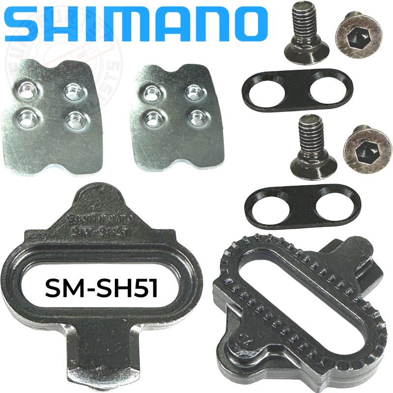 Shimano SPD MTB Pedal Cleats Set SM-SH51 schwarz (mit Gegenplatte)