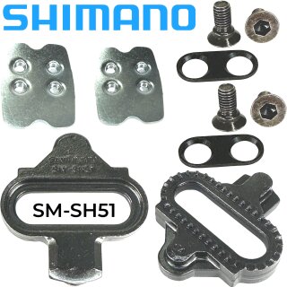 Shimano SPD MTB Pedal Cleats Set SM-SH51 schwarz (mit Gegenplatte)