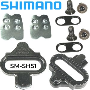 Shimano SPD MTB Pedal Cleats Set SM-SH51 schwarz (mit Gegenplatte)