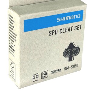 Shimano SPD MTB Pedal Cleats Set SM-SH51 schwarz (mit Gegenplatte)