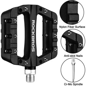 Rockbros Fahrrad Mtb E-Bike Dirt Composite Plattform Pedale Schwarz