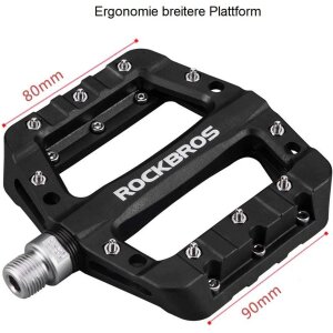 Rockbros Fahrrad Mtb E-Bike Dirt Composite Plattform Pedale Schwarz
