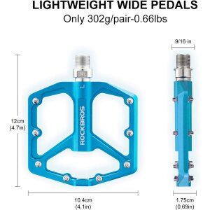 Rockbros Fahrrad Mtb E-Bike Dirt Aluminium Plattform Pedale Blau
