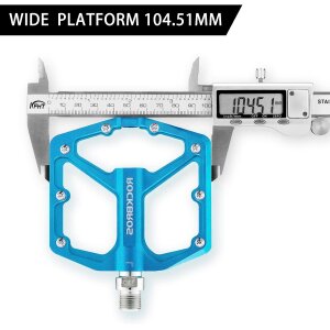 Rockbros Fahrrad Mtb E-Bike Dirt Aluminium Plattform Pedale Blau