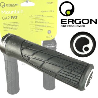 Ergon Fahrrad MTB Dirt Ebike Lockon Schraub Griffe GA2 Fat Schwarz