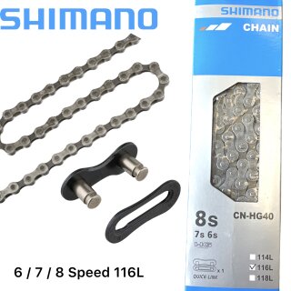 Shimano Fahrrad Kette CN-HG40 116 Glieder 7- / 8-fach Quick-Link
