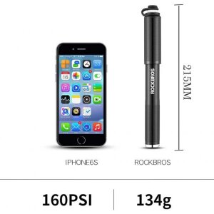 Rockbros Fahrrad Luftpumpe Rahmenpumpe für Presta und Schrader Ventil