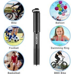 Rockbros Fahrrad Luftpumpe Rahmenpumpe für Presta und Schrader Ventil