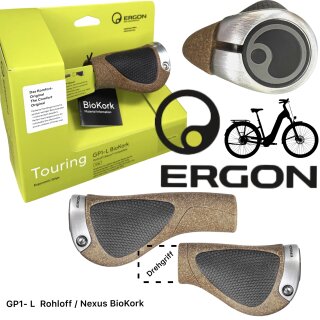 Ergon GP1-L BioKork Single Shift Mtb City Tour Ebike Fahrrad Griffe