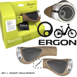 Ergon GP1-L BioKork Single Shift Mtb City Tour Ebike...