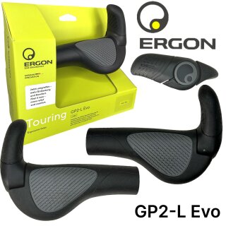 Ergon GP2-L EVO Large Fahrrad MTB Ebike Ergo Griffe mini Hörnchen Schwarz