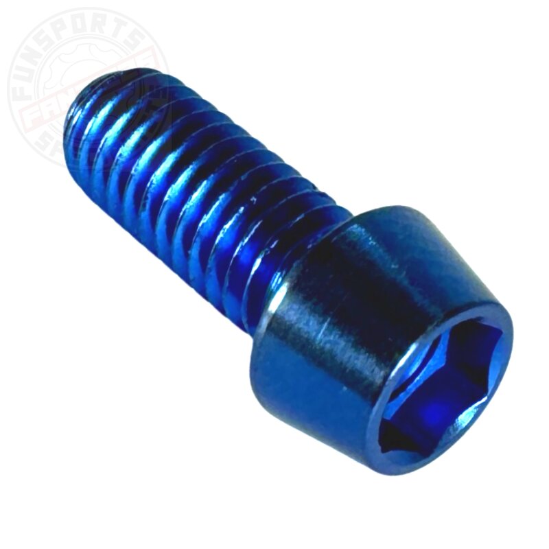 Titan M6 Innensechskant Hollowtech 2 Shimano Kurbelarm Klemm Schraube 14,5 mm blau