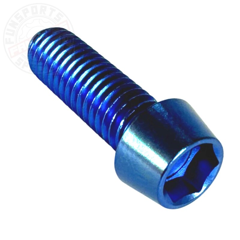 Titan M6 Innensechskant Hollowtech 2 Shimano Kurbelarm Klemm Schraube 18,5 mm blau