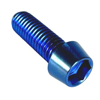 Titan M6 Innensechskant Hollowtech 2 Shimano Kurbelarm Klemm Schraube 18,5 mm blau