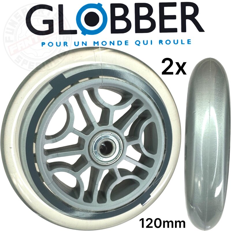 Globber 3in1 5in1 Ersatzräder Kickboard Vorne 120 mm (2 Stück)