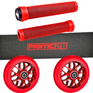 Fantic26 Stunt Scooter Ersatzteile Bundle Basic Schwarz/Rot