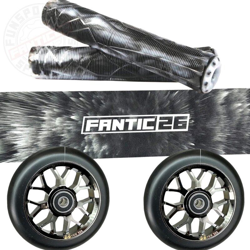 Fantic26 Stunt Scooter Ersatzteile Bundle Kreidebomb Schwarz