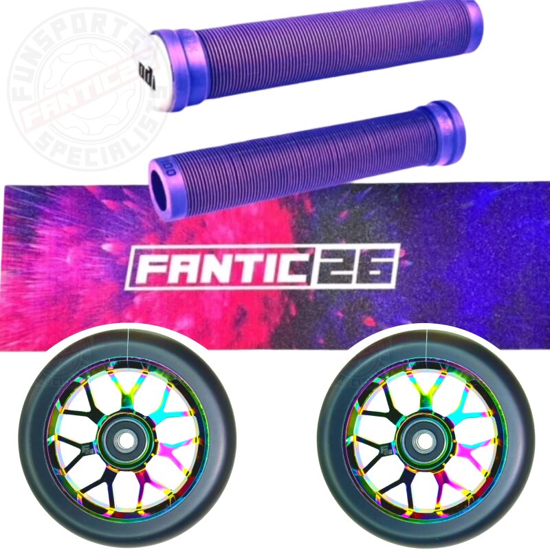 Fantic26 Stunt Scooter Ersatzteile Bundle Kreidebomb Lila