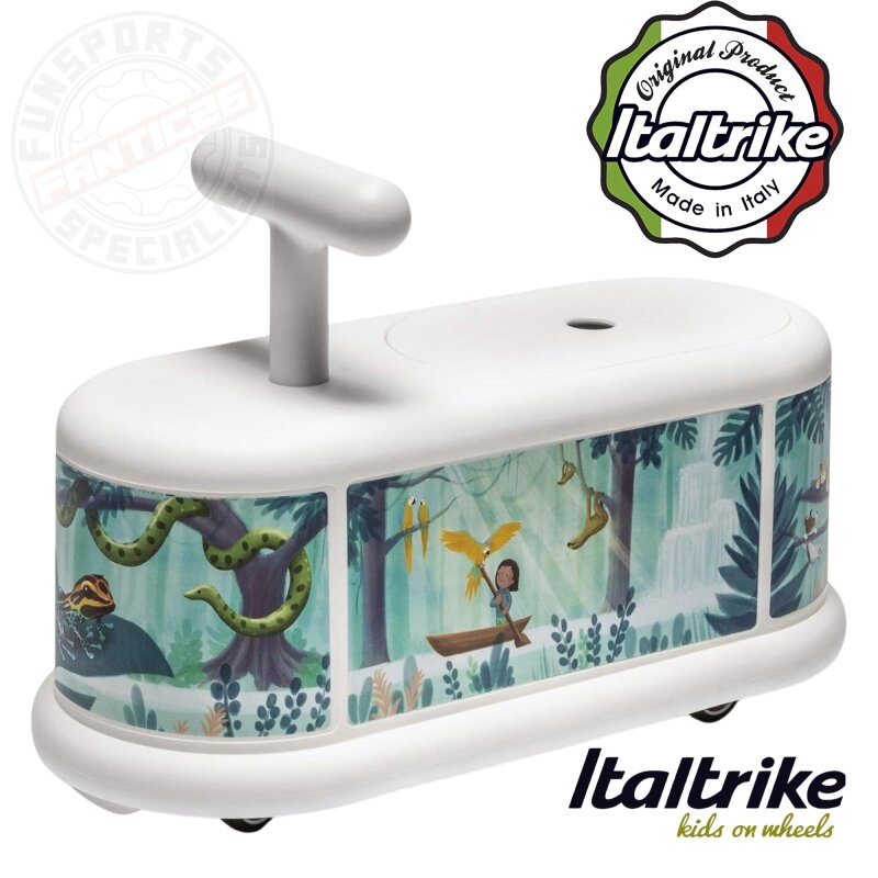 Italtrike La Cosa1 Baby Rutcher-Flitzer 360 Indoor Auto Kinder Fahrzeug ab1-6J Explorer Dschungel