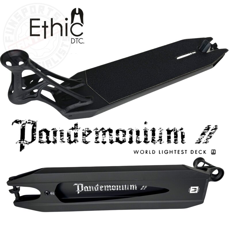 Ethic DTC Pandemonium V2 Stunt-Scooter Deck Schwarz Matt