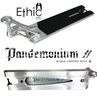 Ethic DTC Pandemonium V2 BOXED Stunt-Scooter Deck gebürstet Silber