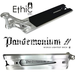 Ethic DTC Pandemonium V2 BOXED Stunt-Scooter Deck gebürstet Silber 540mm