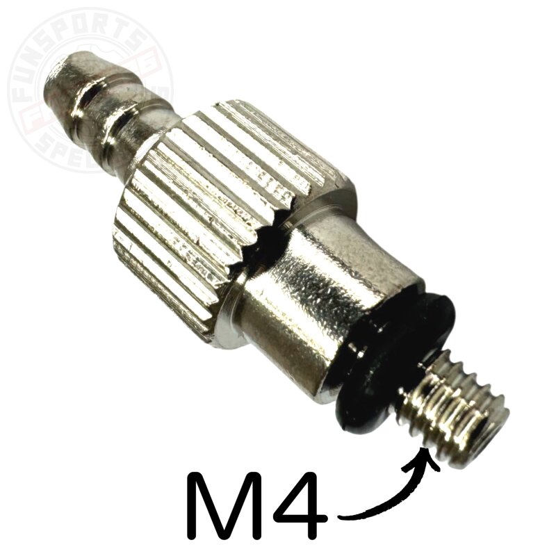 1x M4 Entlüftungsanschluss Service Befüllstutzen DB8 Fitting mit O-Ring