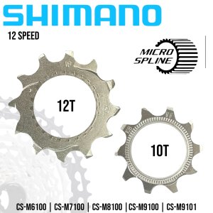 Shimano Deore SLX XT XTR MTB Ebike Micro Spline Kassetten Verschleiß Ersatz Ritzel Set 10 &12 Z