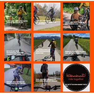 Kommit Fahrrad Zugsystem MTB Ebike Tour Abschleppseil Kinder Partner Unterstützung am Berg